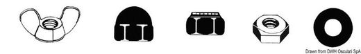 Sekskantet hattemøtrik 8 AISI 316 316.1587/8
