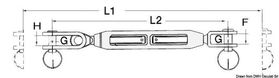 Leddgaffel til strekkfisk 5/16" for vaier 4 mm