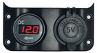 Voltmeter 3/30 V + dobbel USB-stikkontakt
