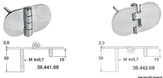 Gångjärn standardtapp spegelpolerad S 68.5x38,5 mm