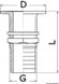 Forkrommet messingbussing 50 mm