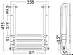 Badstege under plattform 4 steg XL