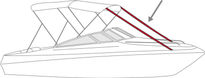 Spännremssats för bimini 2.5 x 300 cm