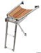 Dolphin striker AISI 316/teak med 3-trinns stige