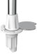 Classic 360° uttrekkbar stang med base, hvit plast, 60 cm