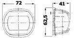 Compact 112.5° punainen LED-kulkuvalo