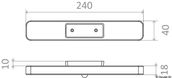 LED-lampe med magnetfot for montering under bommen