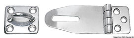 Kraftig haspe og staple, spejlpoleret rustfrit stål, 33 x 87 mm