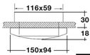 Phad spegelpolerad infälld taklampa 12/24V 5W