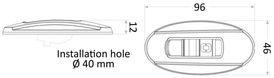 NEMO LED lanterner - babord+styrbord 112.5° for innfelt montering