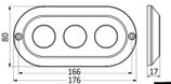 LED-undervannslys blå 180 W