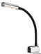 Leddet LED-leselampe SS + svart silikon