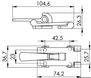 Spännlås AISI 316 104.6 x 36.7 mm
