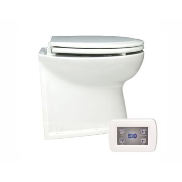 Jabsco El-toalett Deluxe Flush 14'', Rak, Solenoid 24v