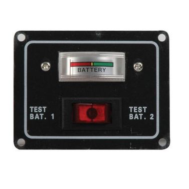 Elektrisitet Panel Testpanel for 2stk Batterier 82x63mm 12/24V