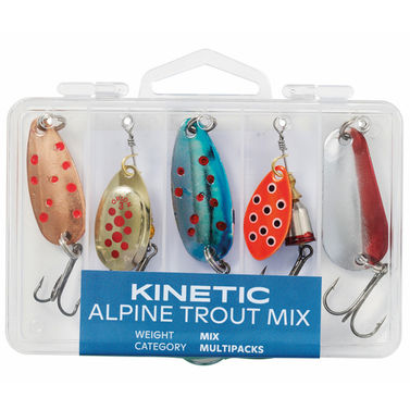 Kinetic fiskesnøre Alpine Trout mix 5 stk.