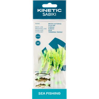 Kinetic Sabiki Lilla Bläckfisken Makrill/Torsk Grön/Gilmmer