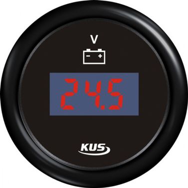 Kus Digitalt Voltmeter 9-32v, Svart, 12/24v