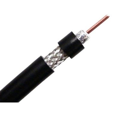 VHF-kabel RG58 super low loss, svart 6mm, 100m