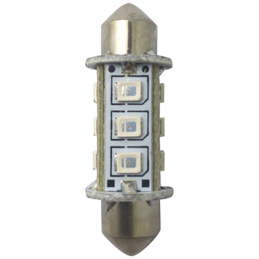 1852 LED lykt pinol pære 37mm 10-36V 1,2/10W rød - 2-pakning