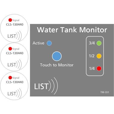 Liste over tankovervågning til vand 3-sensorer