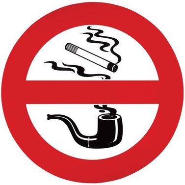 Klistermärke för rökförbud