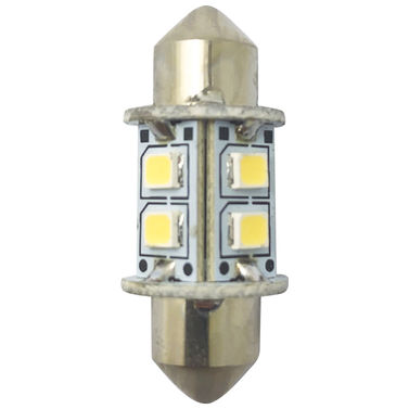 1852 LED pinhole-pære 31mm 10-35V 0,8/8W 6000K - 2-pakning