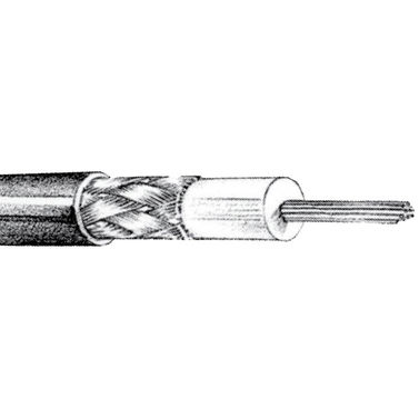 1852 VHF-kabel RG58 hvit 6mm, 100m