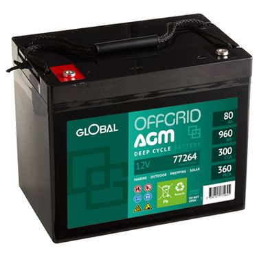 Global Marinbatteri Offgrid AGM 80Ah