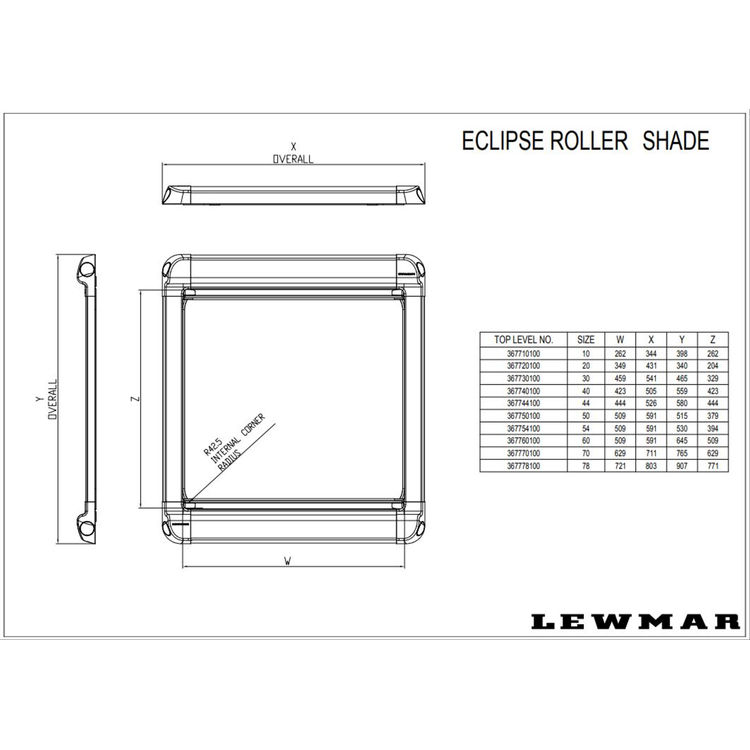 Lewmar Eclipse Solskjerm med myggnett