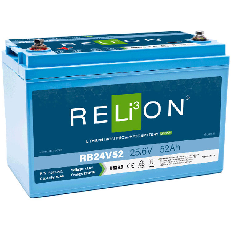 RELiON 25.6V 52Ah RB24V52 LiFePO4 Battery