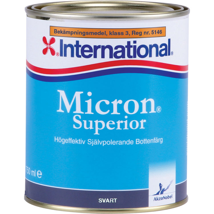 International Micron Superior bottenfärg för västkust svart 0,75 l