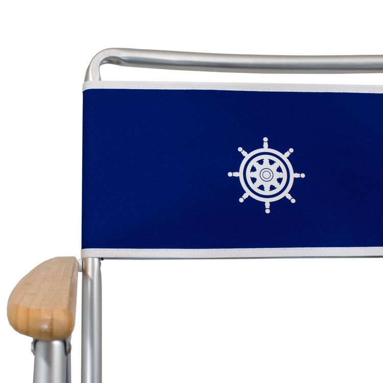 Forma Däcksstol M100 Blå, Bambuarmstöd