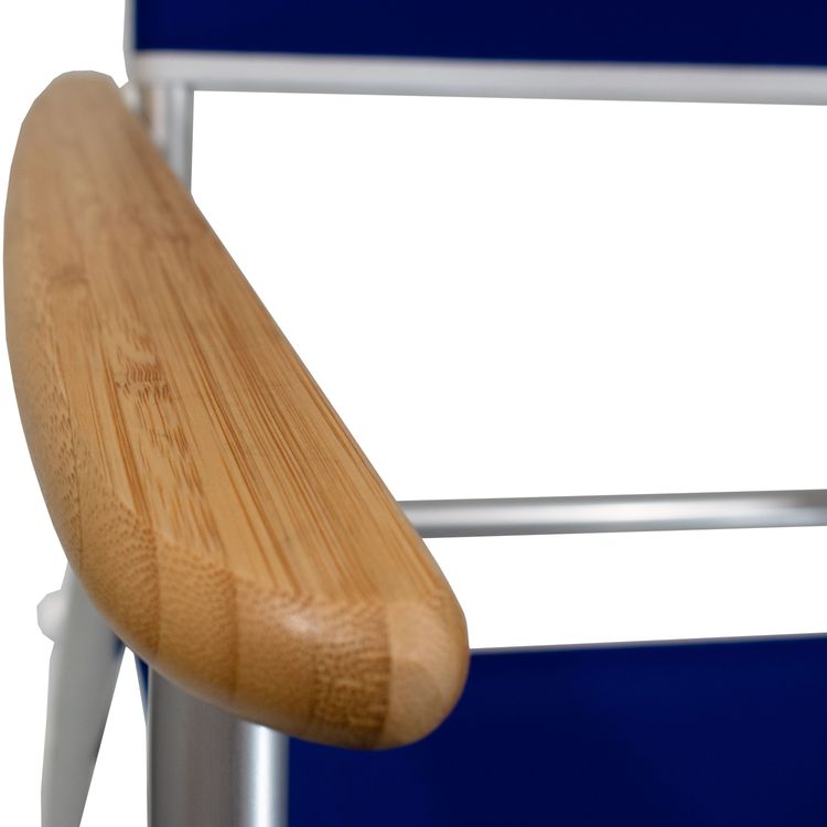 Forma Däcksstol M100 Blå, Bambuarmstöd