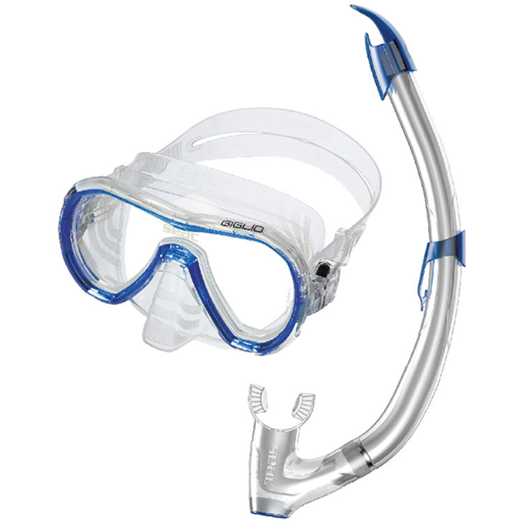 SEAC Giglio Snorkelsæt maske og snorkel blå str. voksen