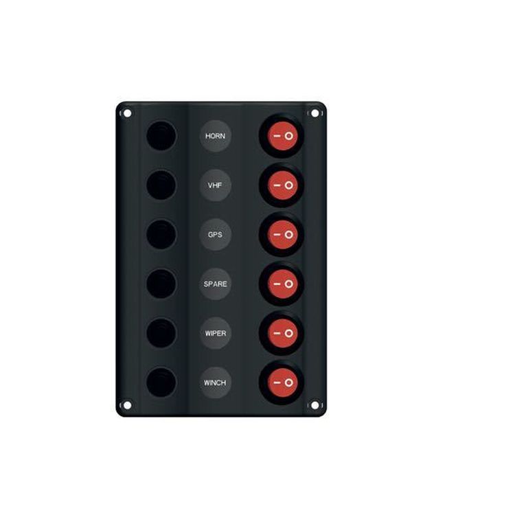 Wave Elpanel LED 6 Kontakter & Automatsikringer 12v