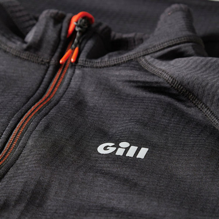 Gill 1081 Thermofleece-topp med glidelås graphite