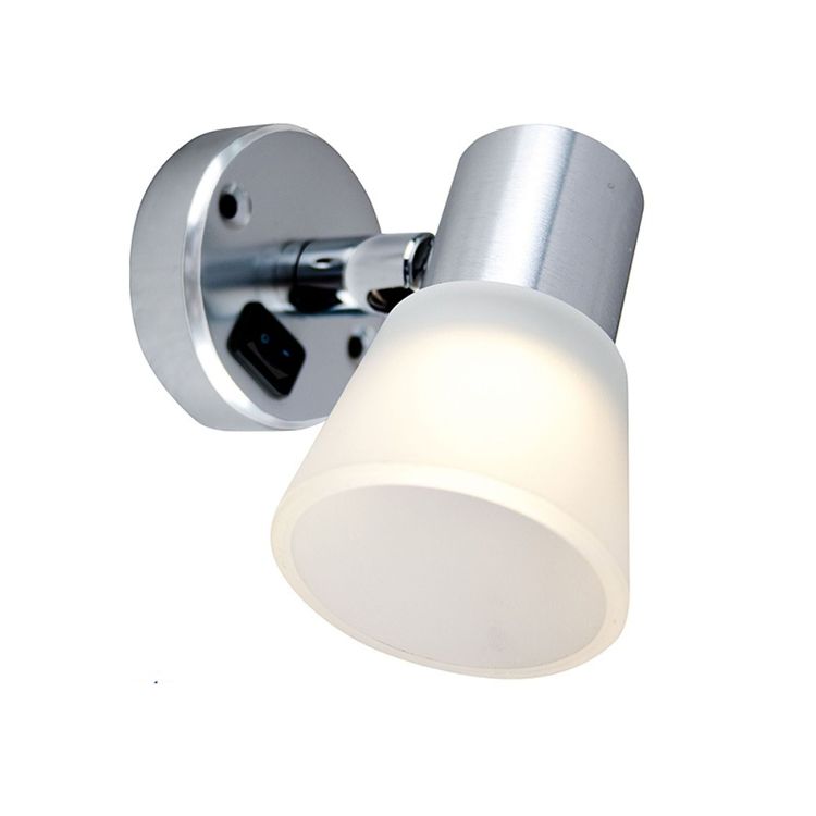 Båtsystem Tube LED Lampe Aluminium Hvidt Glas