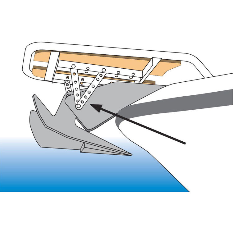 Båtsystem Universalstag til motorbåtsbaugspyd 290 x 30 mm