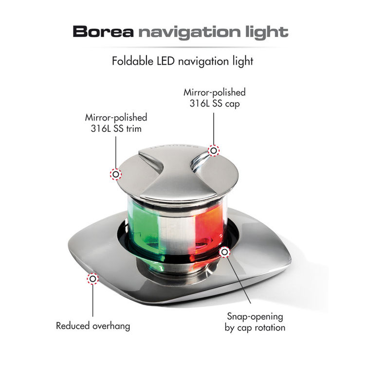 
Borea push up LED-navigationsljus för båt upp till 20m