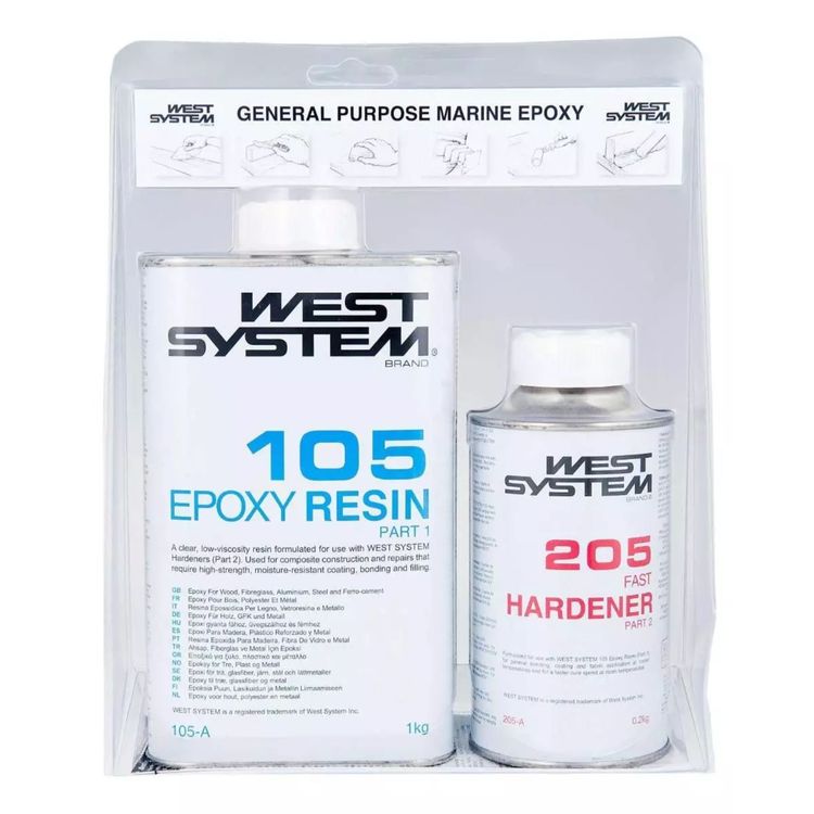West System Epoxy Hærder Hurtig A-pakke 105/205 1.2 kg