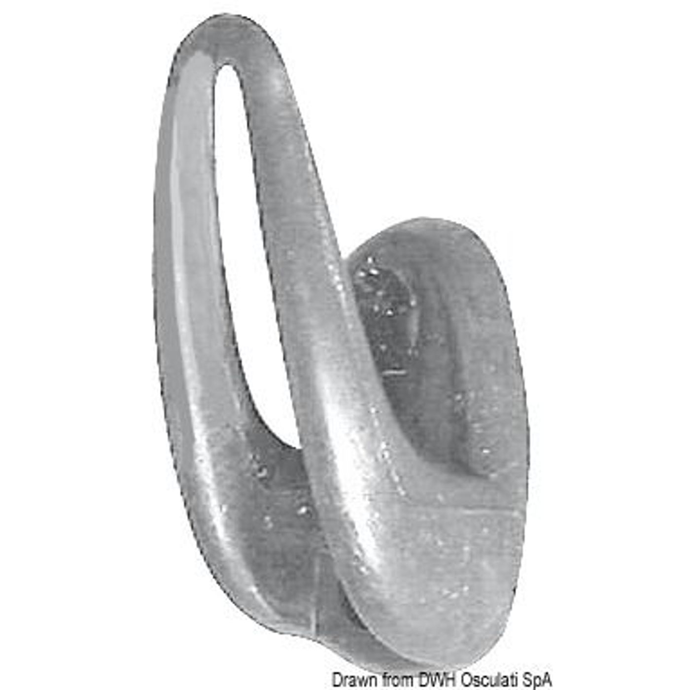 Klädkrok nylon 55x24 mm