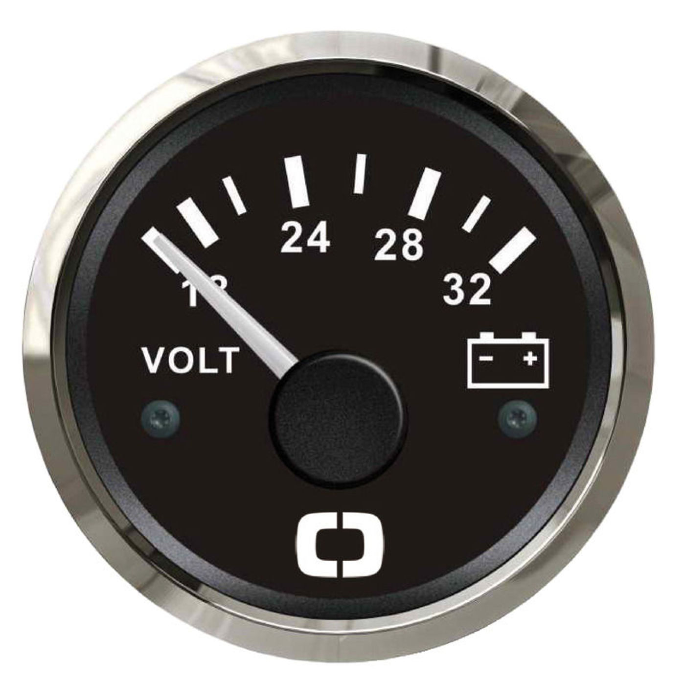 Voltmeter 18/32 V sort/blank