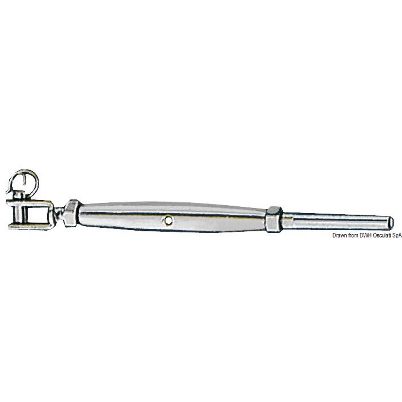 S.S vantskrue med fast gaffel 12 mm