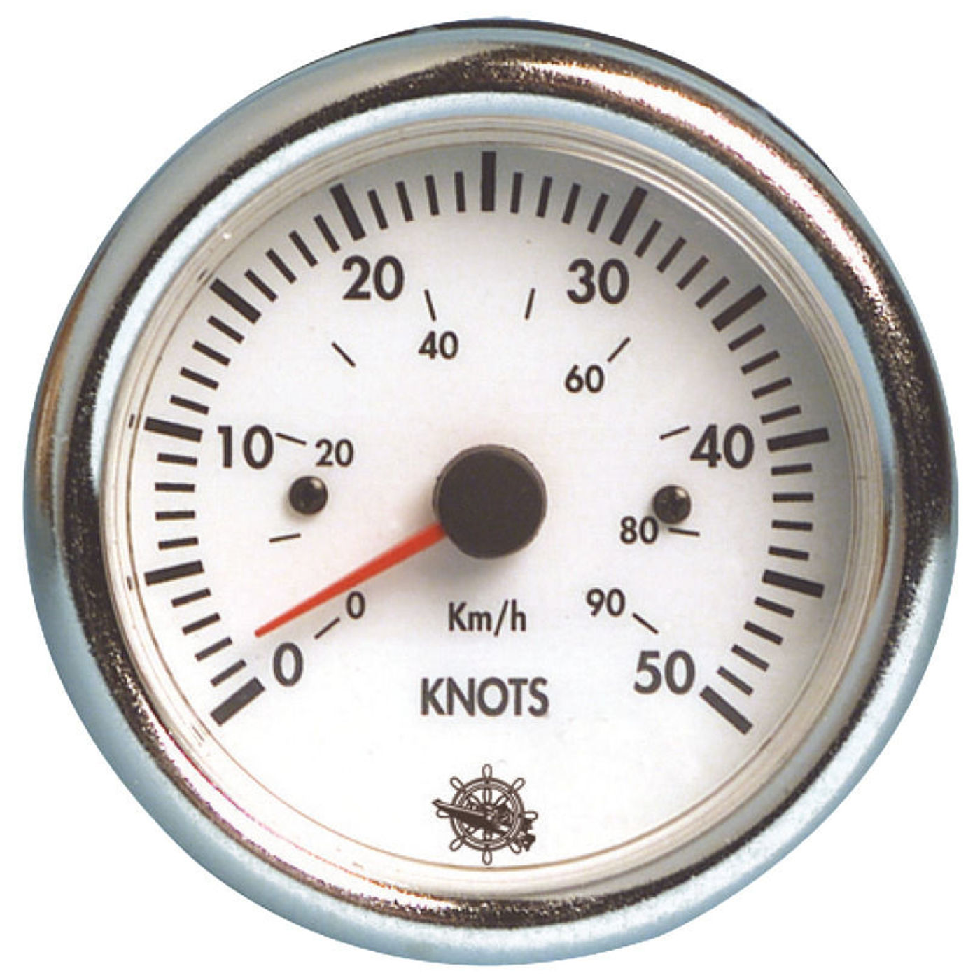 Guardian fartmåler 0-50 knob hvid 12 V
