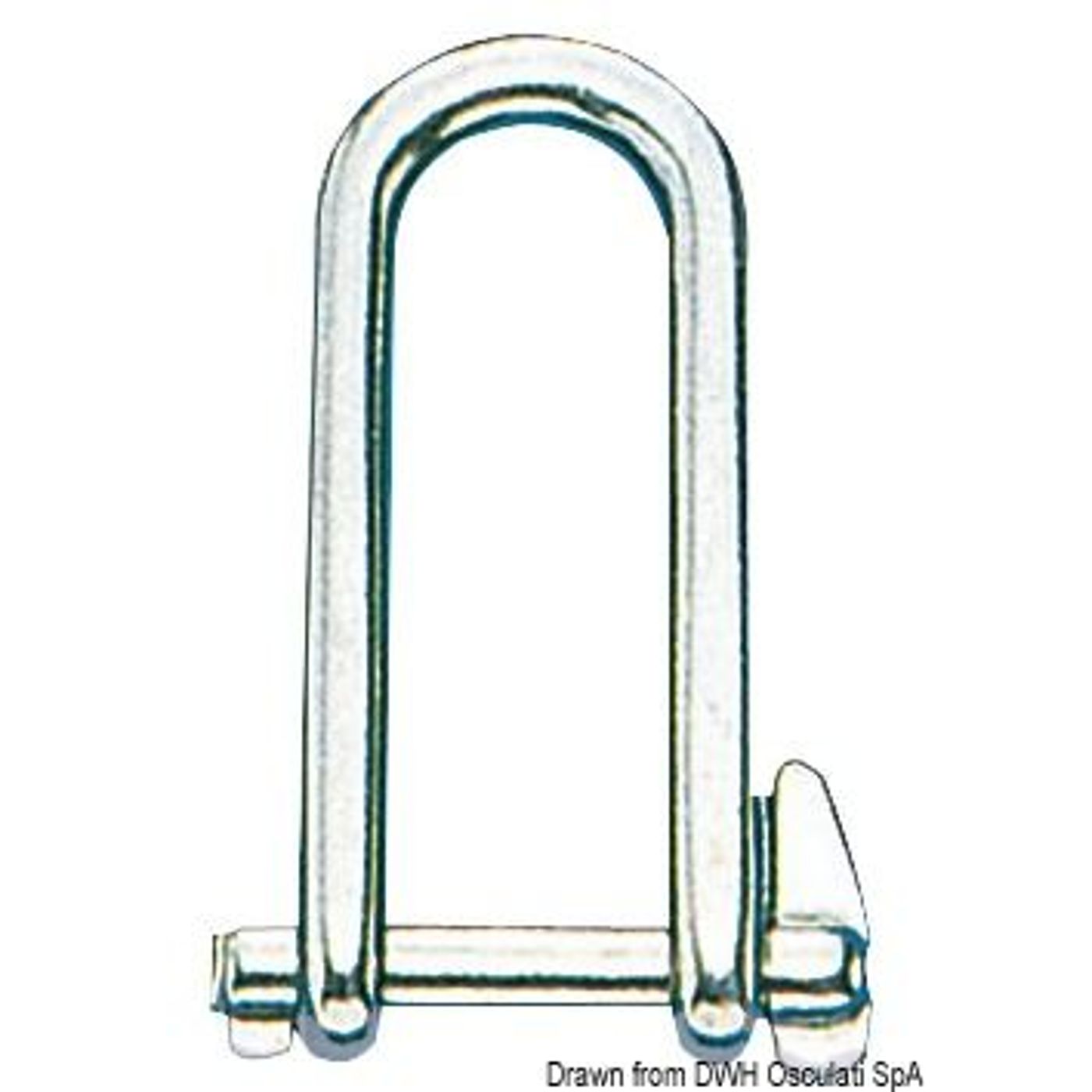 Schackel m. fast låspinne AISI 316 5 mm