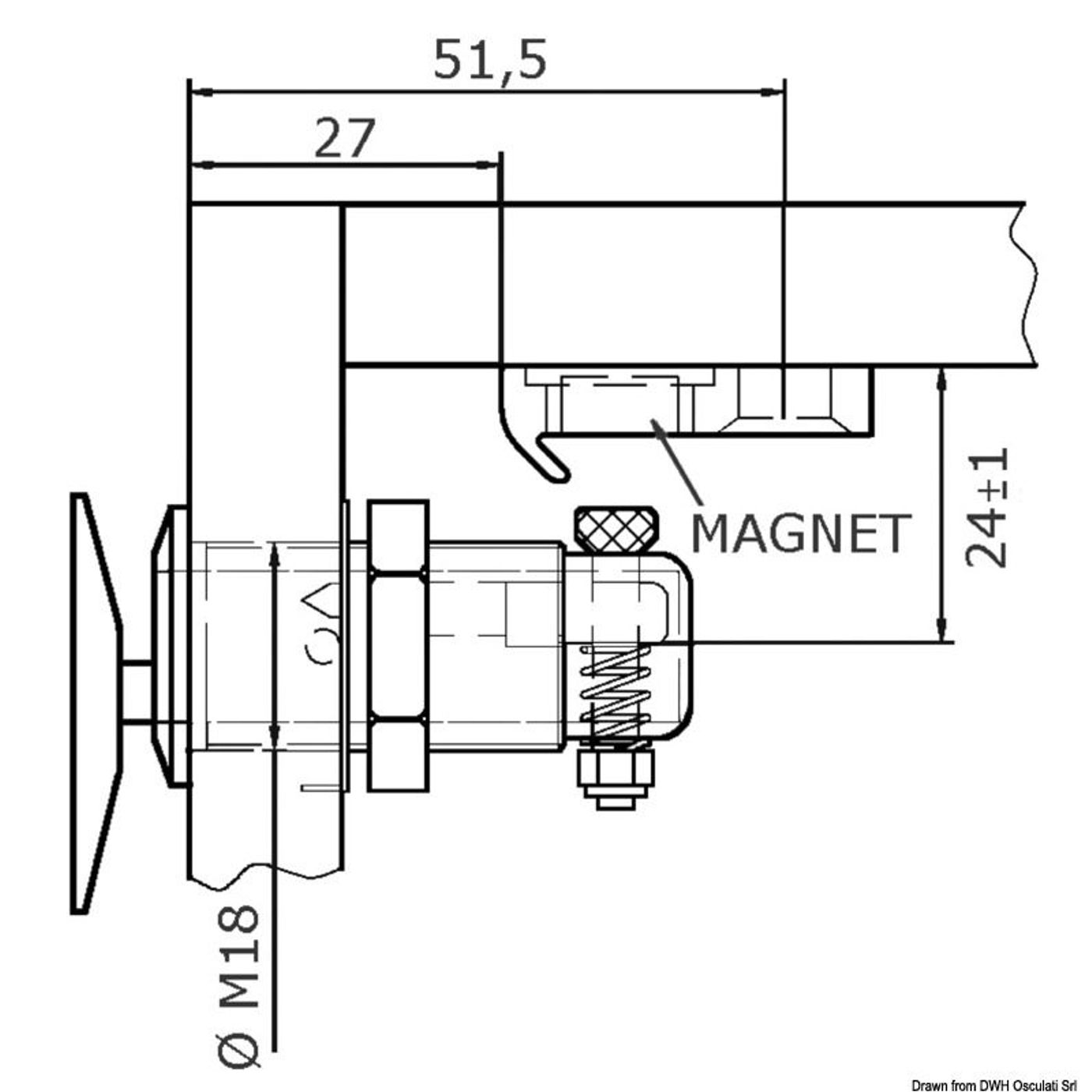 Flush Lock oval Typ A magnetisk