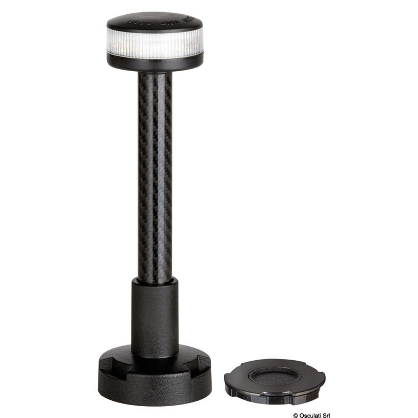 360° trådløs hvid lanternestang, plastbase 60 cm