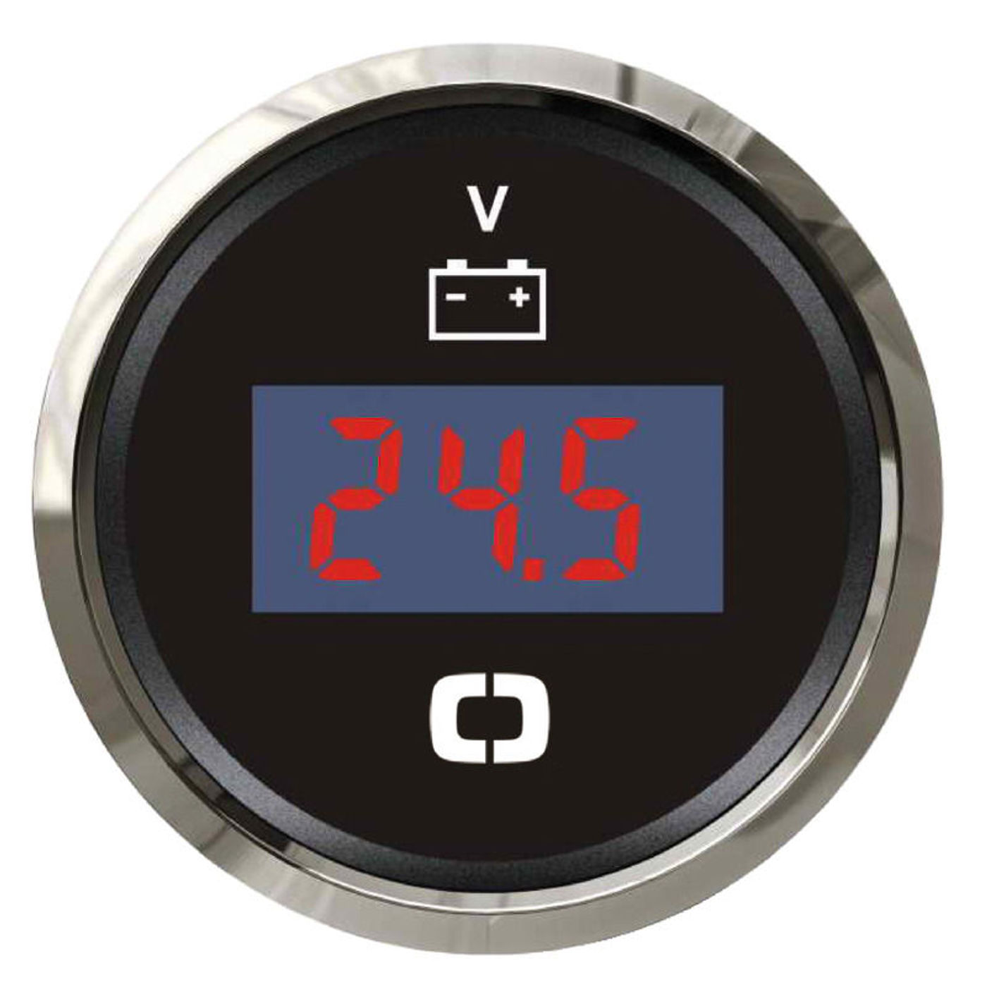 Digitalt voltmeter 8/32 V sort/blank