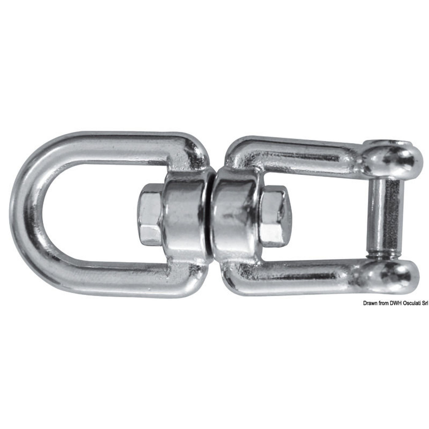 Öljet/schackel-svirvel AISI 316 6 mm
